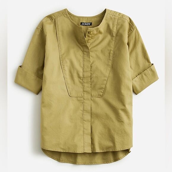 J.Crew Bib button-up shirt in herringbone twill NWT Size S - Picture 1 of 9